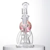 Partihandel Duschhuvud PERC Unik strandboll Hookahs 4mm Heady Glass Bong Rosa Olja DAB Riggar med Banger 14mm Kvinna Joint Recycler Water Pipes XL-2242