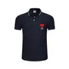 Fashion Brand high quality Men Cotton lapel Polo shirt Summer Short Sleeve love T-Shirts heart shape women Top business Casual 2022