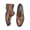 Chaussures en cuir véritable pour hommes, décontractées, classiques, Vintage, colorées, en détresse, à gros orteils, printemps