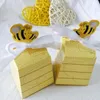 30 pz / lotto Honey Bee Candy Box con Papillon per Baby Shower Bomboniera Battesimo Battesimo Regalo di compleanno Decorazione della festa nuziale CX220423