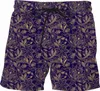 Męskie spodenki Paisley Wzór w pełni wydrukowany męski unisex streetwear elastyczna talia letnia plaża harajuku casual ma pasek t220825