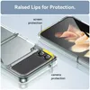 Premium Clear Hybrid Phone Cases för Samsung Galaxy Z Flip 5 4 3 Z Fold 5 4 5G Transparent stötfångare Space Sock Product Placting Knappar täcker Shell