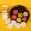 Bakvormen plastic mooncake schimmel 75 g kersen bloesems stempel koekje koekje snijder mal diy fondant tool voor mid-autumn festivalbaking