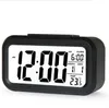 10st plast Digital Alarm Mute Clock LCD -skärm Smart klocktemperaturkänslig sängen Snooze Nightlight Kalender