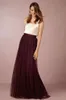 2022 Gonne di estate Gonna lunga Prom Dress Dress 3 strati Tulle con 1 fodera grigio, Royal Blue, Borgogna, Champagne, Bianco, Avorio, Marina scura, Cacciatore, Giallo, Acqua Melone, Lavanda, Nero