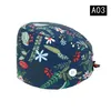 Print Scrub Cotton Nurse Hat Floral Bouffant Sanitary Cap with Sweatband Cartoon Printing Nursing Confortable Colorful Caps7078889