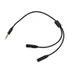 Aux Cables 3.5mm Jack 1 Male to 2 Female Mic Earphone Y Splitter Headphone Audio Cable Adapter