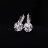 أزياء الجولة 20CT مختبر Diamond Zircon Drop أقراط للنساء المجوهرات S925 Silver Color Earrings EH758652477