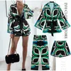 Blouses voor dames shirts Famale Casual Holiday Beach Gedrukt Kimono Shirt Summer Open Front Women los Long Sashes Green Top Blouse Chic