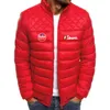 Hiver nouveau Vespa imprimé sur mesure couleur unie hommes doudoune coton chaud épaissir confortable homme doudounes hauts manteau