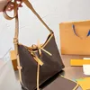 2022-vrouwen handtas met portemonnee crossbody tas vintage schoudertas grote capaciteit slijtages hoogwaardige mode letters bloemenprint verstelbare riemen