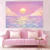Wolkenbloem roze achtergrond muur tapijt bohemian esthetische kamer decoratie tapijten voor slaapkamer kunst J220804