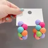 Pendientes de aro bohemios con cuentas multicolores para mujer, joyería para fiesta y boda colorida en forma de C, regalo