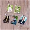 D￩corations de No￫l Festive Party Supplies Home Garden Sublimation Blank Keychain Pendant MDF Prince ￠ double face Cl￩ de transfert de chaleur Ch