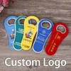 MOQ 10pcs Beer Openers Custom Fridge Magnets Promotional Gifts DIY Printed Code Advertisement Business Promotion 220621