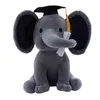 Fast Delivery Elephant Toy Plush Doll Graduation Toys Doctoral Cap For graduate Party Cute Children Baby Kawaii Gifts U0404