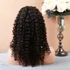 Full spetsfront peruker f￶r svarta kvinnor Curly Wave Virgin Human Hair Wig With Baby Hair Medium Cap Natural Color 130% 150% 180% Densitet