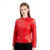 Women's Jackets Womens Faux Leather Zip Up Moto Biker JacketWomen's