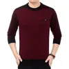 Men's Sweaters Thick Fashion Brand Knit Pullover Patchwork Sweater Autum Winter Casual Crew Neck Jumper Men Quality ClothesMen's