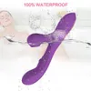 Mute Dildo Vibrator Massager Dual Vibration G-spot Silicone Vagina Clitoris Stimulator Erotic Sex Toy for Women