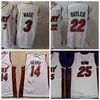 Basketbol Dwyane Wade Jersey 3 Tyler Herro 14 Jimmy Butler 22 Kendrick Nunn 25 Siyah Beyaz Kırmızı Pembe Renk Takımı dikişli Erkekler