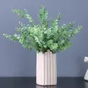 Decorative Flowers & Wreaths Artificial Green Plants Eucalyptus Branches Flower Arrangement Home Garden Decoration Tropical Plastic Fake Pla