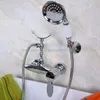 Bathroom Shower Sets Polished Chrome Faucet Bath Mixer Tap Wall Mounted Hand Held Head Kit Kna257Bathroom