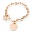 Designer Love Bracelet Fine Jewelry Heart Bangle per donna Braccialetti con ciondoli in oro Pulseiras in acciaio al titanio