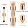 4 in 1 Makeup Tool Foundation Eyebrow Brush Eyeliner Blush Cosmetic Concealer Professional Brushes W220420