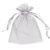 100 unidades 5x7 polegadas sacos de organza prateados bolsa de embrulho de presente casamento lembranças de festa de Natal suprimentos 13 x 18 cm multi cores vermelho rosa marfim 3419258