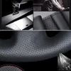 Ratt täcker biltäckning anti-halk svart konstgjord läder för ssangyong kyron actyon rexton w rodius accessoriessteering