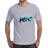 T-Shirts für Herren, lässig, für Herren, Sommer, modisch, kurzärmelig, O-Ausschnitt, Streetwear, lustiger Druck, Wald-Eisbär, Harajuku, Wochenende, T-Shirts für Herren