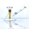 I Stock Borosilicate Glass Hookah Mini Conversion Rig 2 i 1 (GB-313) Kombination Bongs