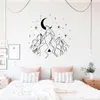 Wall Stickers Mountains Stars Pattern Poster Mural Baby Nursery For Bedroom Moon Cute Beauty Fashion Sticker Design Art Decals LY1500
