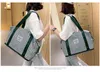 Women Overnight Weekend Fitness Bag Ladies Lattice Yaga Big Travel Light Men Foldable Outdoor s Korean 220602