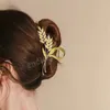 Kvinnor geometriska hårklo flickor klämmor mode metall badkrabba vete hårklipp huvudband hårnål hår tillbehör