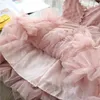 Lace Girls Princess Dress Fluffy Cake Smash Dresses Kids Christmas Party Costume Wedding Birthday Tutu Gown Children Clothing 220707
