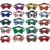 Bowknot Breakaway Cat Collar Bow Tie Safety Buckle Plaid Christmas Chihuahua Halsband Elastisk justerbar hundkrage för valp