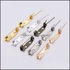 Stift broscher smycken brosch clipbase pins 50 st/parti 25 30 35mm säkerhetsstift inställningar tomt för diy gör leverans tillbehör jul dro