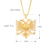 Soitis Albania Flag Eagle Pendants Russian Emblem Necklace Cot of Arms Double Headed Eagle Stainless Steel Pendants Chain 21032329066598