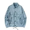 QNPQYX New men streetwear hip hop jacket Men's Clothing Outerwear Coats Jackets turkey original blue dye technology fabric sewing piano pocketthin style mens jacket