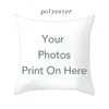 Lovely Family Pets Custom Cushion Covers Printing Cotton Linen Case Customized Cover For Sofa DIY Pillowcase 220622