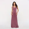 Casual Dresses Frauen Sexy Langes Kleid 2022 Sommer Damen Elegante rote aushöhlen Bandage Brautjungfern Wrap Party Infinity Maxi Robe FemmeCasual