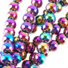 Wojiaer gouden kleur paars blauwe ronde hematietmaterialen 6 mm stenen spacers losse kralen voor sieraden maken diy accessoires BL316