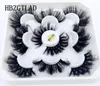 HBZGTLAD 5 pairs 8 25mm Natural 3D Fluffy false eyelashes makeup kit Mixed Mink Lashes extension Dramatic Volume fake lashes 220524