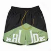 Shorts rhude homens homens designer 3m refletivo no verão secagem rápida secagem de rua de alta qualidade moda moda casual hop beach aliclothes