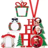 Sublimation Metal Christmas Tree Blank Hanging Ornaments Heat Press Ornament for DIY Craft Wreath Party Stove Home Decor Blanks