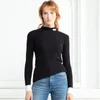 Marwin Combate Autumn Winter Patchwork High Street Style Turtleneck Pullovers Women Sweaters femininas de alta qualidade 220817