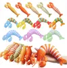 Snelle levering Fidget Toys Slug Articulated Flexible 3D Slugs Funst fidget speelgoed alle leeftijden reliëf anti-angst sensorisch voor kinderen Aldult F1006