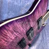 Guitare électrique Grote Purple Flame Maple TL, ensemble de haute qualité dans le manche en bois massif 6 cordes Guitarra
